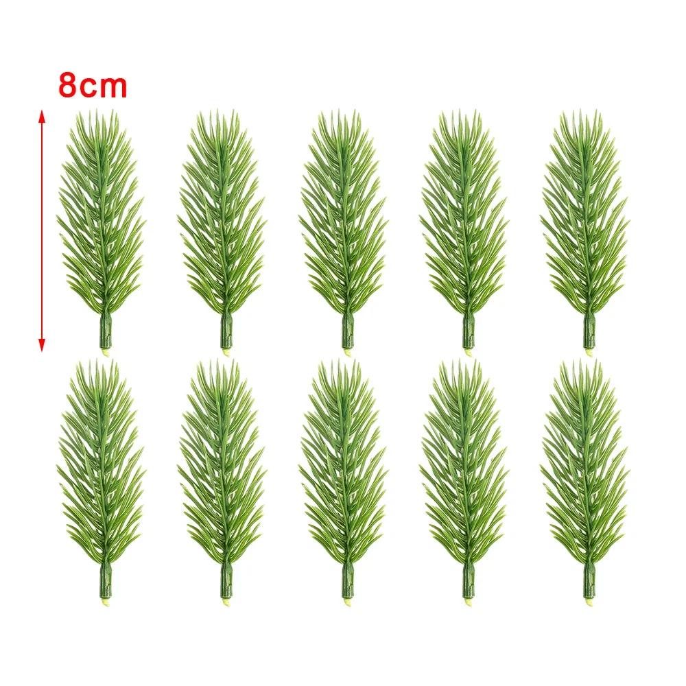200/10Pcs Artificial Pine Needles Christmas Green Plant Pine Branch Fake Plants DIY Xmas Tree Garland Ornaments Home Decorations
