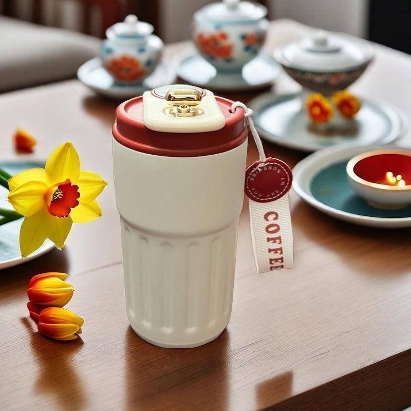Smart Travel Mug with LED Temperature Display, Spill-Proof Leak-Proof Stainless Steel Coffee Mug, Temperature Control Travel Mug