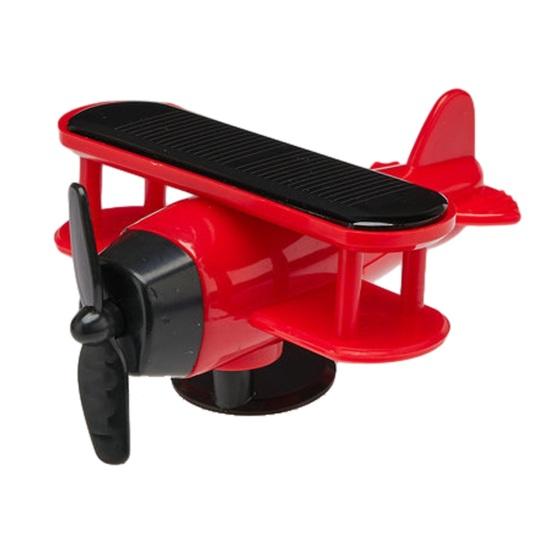 Vehicle Dashboard Decorations Solar Energy Rotating Plane, Creative Car Ornament Air Freshener Holder with Light Sensor, Unique Automotive Interior