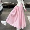 Summer Women Fashion Colorful Long Skirts Girls Versatile Comfortable Elastic Dress Concise Leisure Vacation Skirt