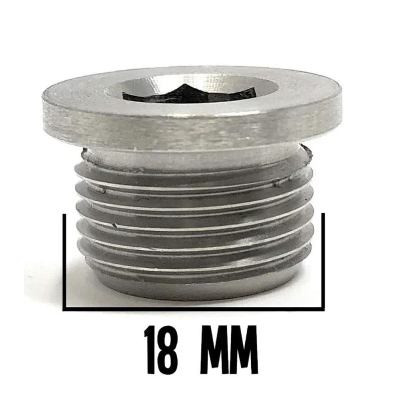 JIAX 1PCS Stainless Steel M18x1.5 Thread Plug O2 Oxygen Sensor Inner Hexagon Bung Connector Auto Part