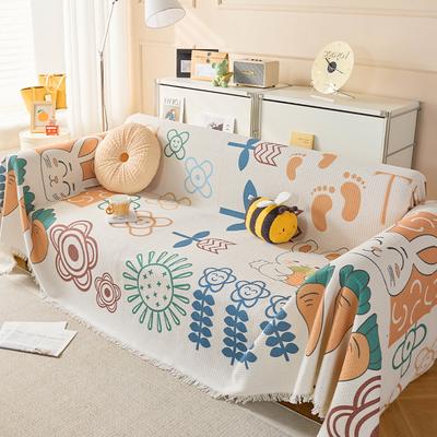 Cute Rabbit Sofa Towel, Sofa Cover Cloth Towel, Lazy Sofa Cover, Anti Cat Scratch All Inclusive, Universal All Season Sofa Cushi