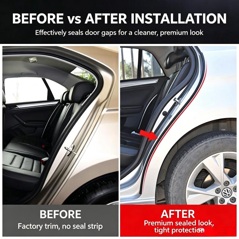 Car Door Rubber Seal Strip Universal Car Door Weatherstrip For C Pillar Protection Sealant Strip For Car Accessories