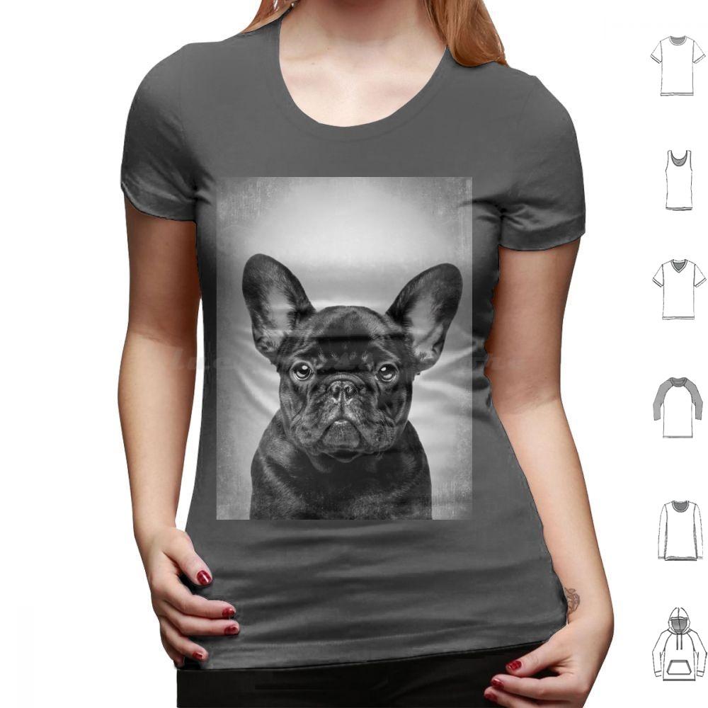 French Bulldog Black DogBw VintageT Shirt Cotton Men Women DIY Print French Bulldog Bulldog French Bulldog Dog Black French