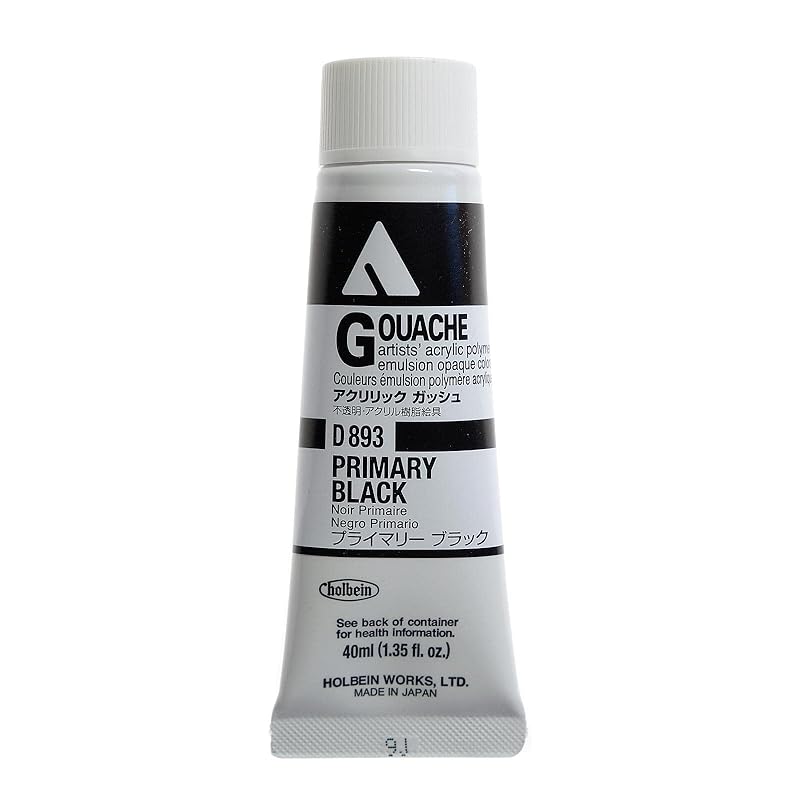 

holbein acrylic gouache D893 40ml primary black 07893