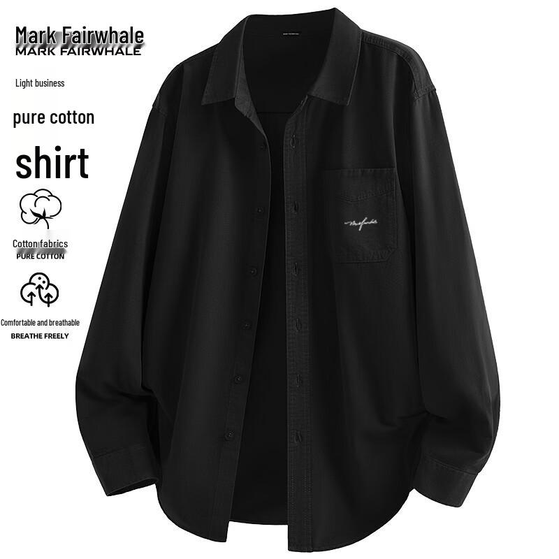 Mark Fairwhale Unisex Cotton Long Sleeve Casual Shirt