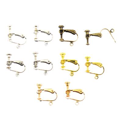 10 Stück Clip-On-Ohrring-Konverter mit leicht zu öffnender Schlaufe für Heimwerker, 12 mm