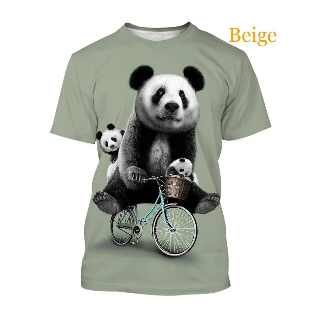 Fashion Animal Panda 3D Printing Men's and Women's T-shirt Casual Shirt Loose Top