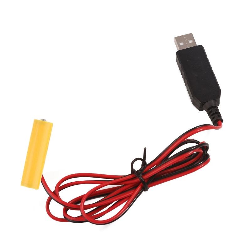 Universal 6V LR6 Battery Eliminators USB Power Supply Cable with Switches USB To 6V LR6 AM3 Battery for LED Light