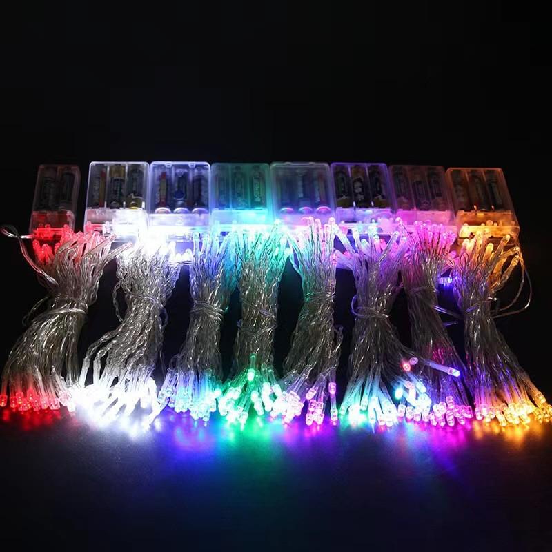 Waterproof LED Christmas String Lights - Colorful, Flashing, Decorative Outdoor Starry Lights