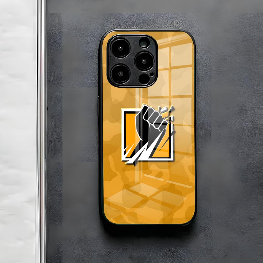 R-Rainbow-Six Siege Game Phone Case For IPhone 17 Air 16 E Pro Max 15 14 13 Mini 12 Pro 11 Max Plus Black Glass Cover