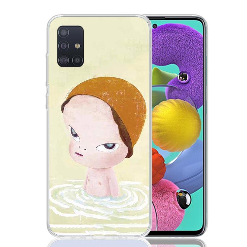 Y-Yoshitomo Nara Phone Case For Samsung Galaxy A52 A32 A22 A12 A02S A50S A30S A51 A31 AA71 Note 20 Ultra 10 S10 Plus Galaxy A52