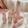 Lipstick with diamond shine SAM SUGAR, water-resistant, moisturizing, resistant, gold design, long-lasting effect, 9.2 cm.