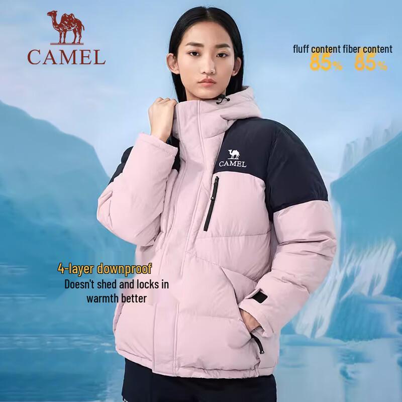 CAMEL Unisex 3A Antibacterial Waterproof Windproof Hooded Down Puffer Jacket