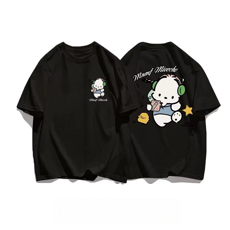

Trendy Pochacco Tshirt 2025 Summer New Unisexs Plus Size Tshirt Loose Casual Versatile Short Sleeved Top Cotton and Soft S