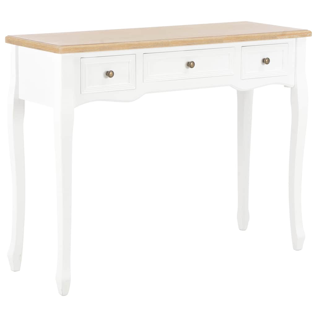 Dressing Table Console Table with 3 Drawers White