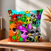 S-Sprunki Soft Pillow Case Game for Sofa Living Room Home Office Decor Protective Covers I-Incredibox Without Pillow-Insert