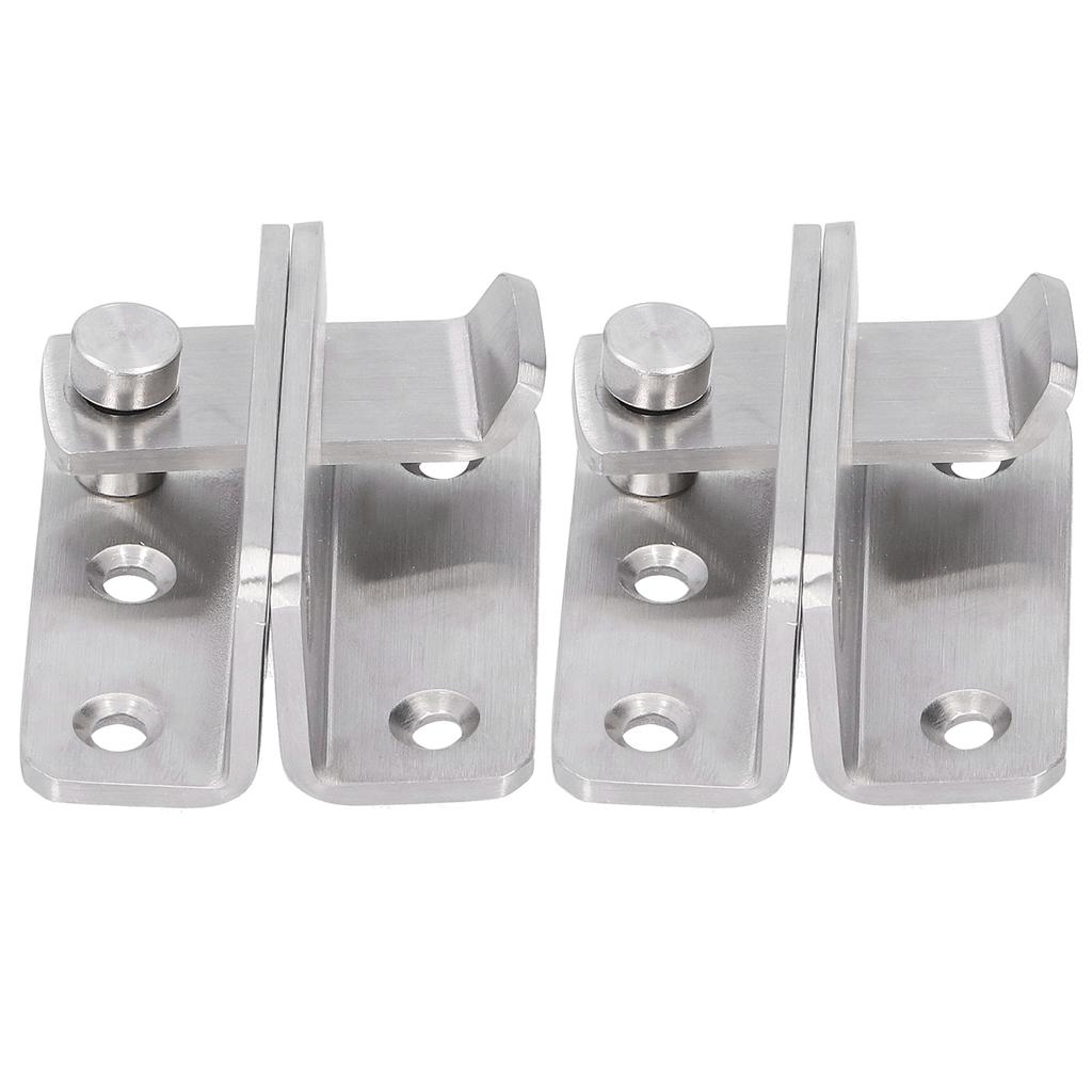 2 Sätze Manueller Türriegel Edelstahl Stanzfreier Riegelverschluss Garderobe Badezimmertür Zubehör