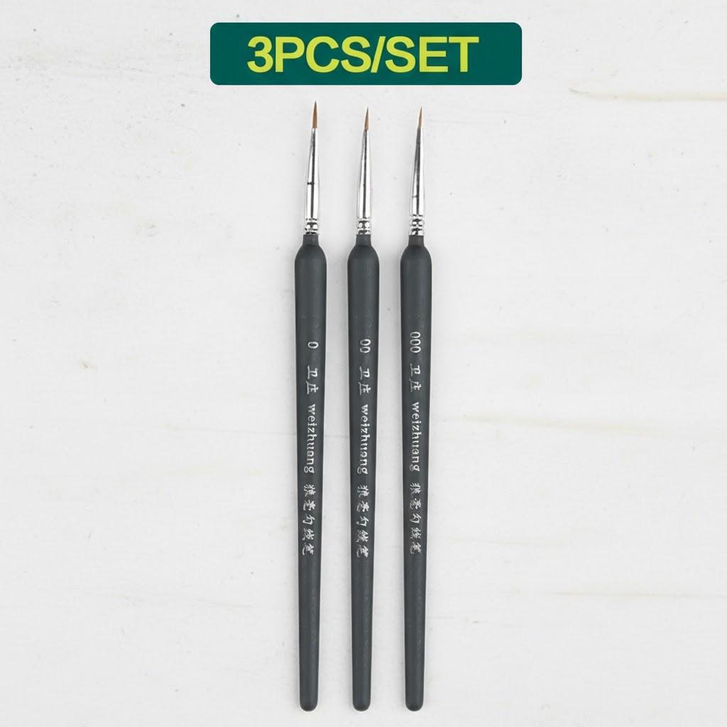 

3 11Pcs Miniature Hook Pen Watercolor Soft Hair Oil Painting Long Hair Hand Painted Brush Gouache Acrylic Art Supplies