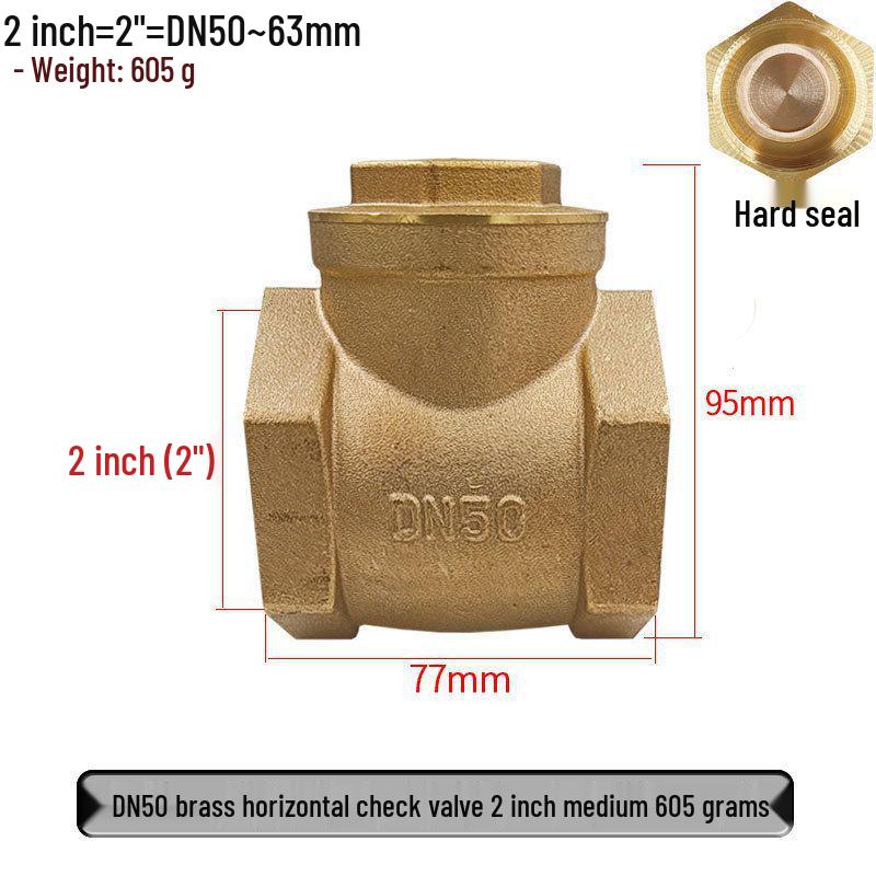 All-Copper Horizontal Check Valve for Water Pumps: 1/2", 3/4", 1" Sizes (DN15, 20, 25)