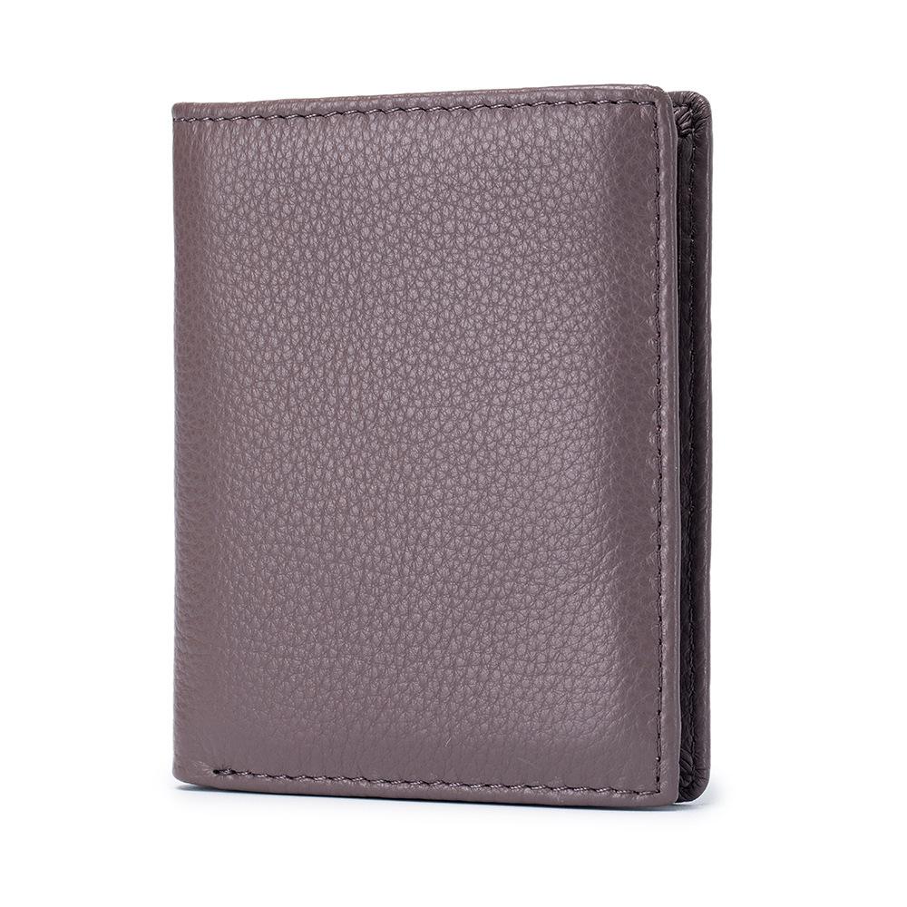 Ultra-thin Multi-card Position Short Wallet New First-layer Cowhide Simple Wallet Women's Soft Leather Change Bag Large Capacity