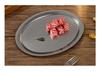 Retro Japanese Egg-Shaped 304 Stainless Steel Tableware Plate - Distressed Oval BBQ Cafe Tray
