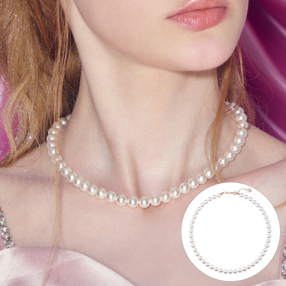 [Rosemont] Silver Pearl Necklace Ra24C70J
