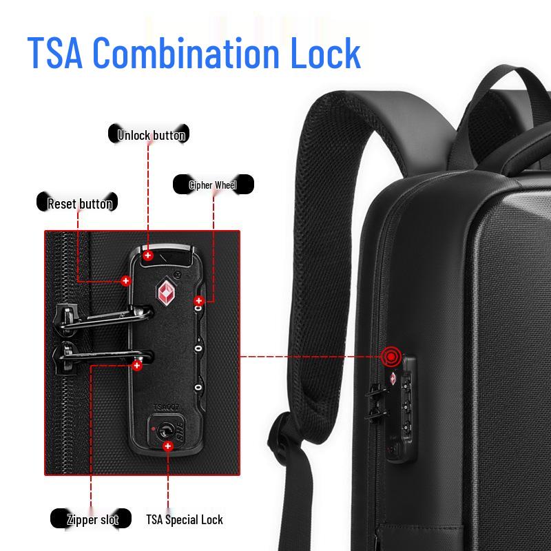 Men's Hard Shell Expandable Business & Travel Backpack with Laptop Compartment