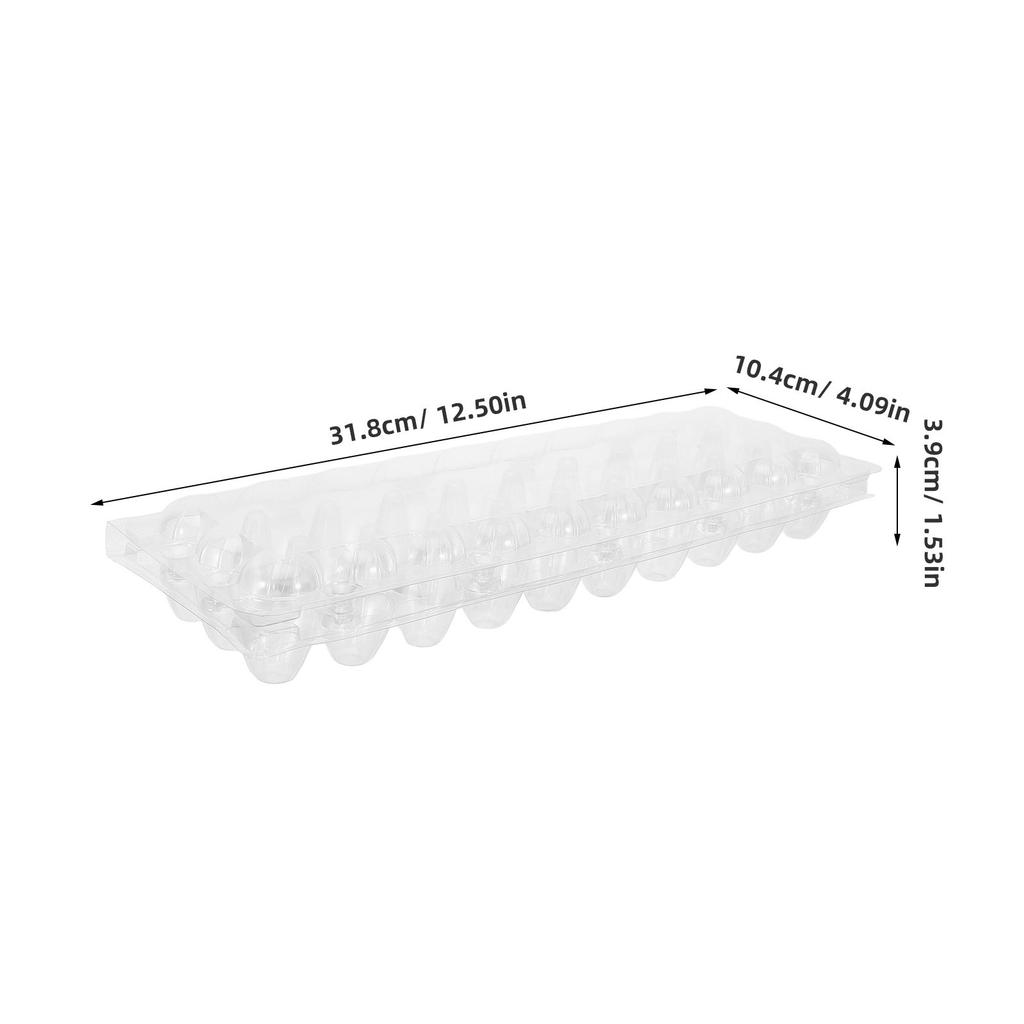 20pcs Quail Egg Cartons 30-Grids PVC Carton Trays for Quail Eggs High Transparency Food Packaging Supplies for Home Restaurant
