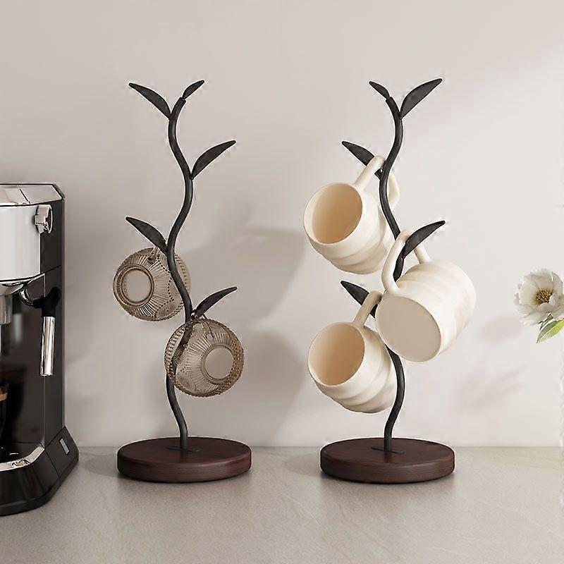 Creative Wooden Drinkware Holders Tree-Shaped Cup Holder for Home Living Room Dcor