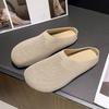 Fashion French Thick-soled Woven Hollow Breathable Closed-toe Soft-soled Slippers for Women New Summer Foot-slippers