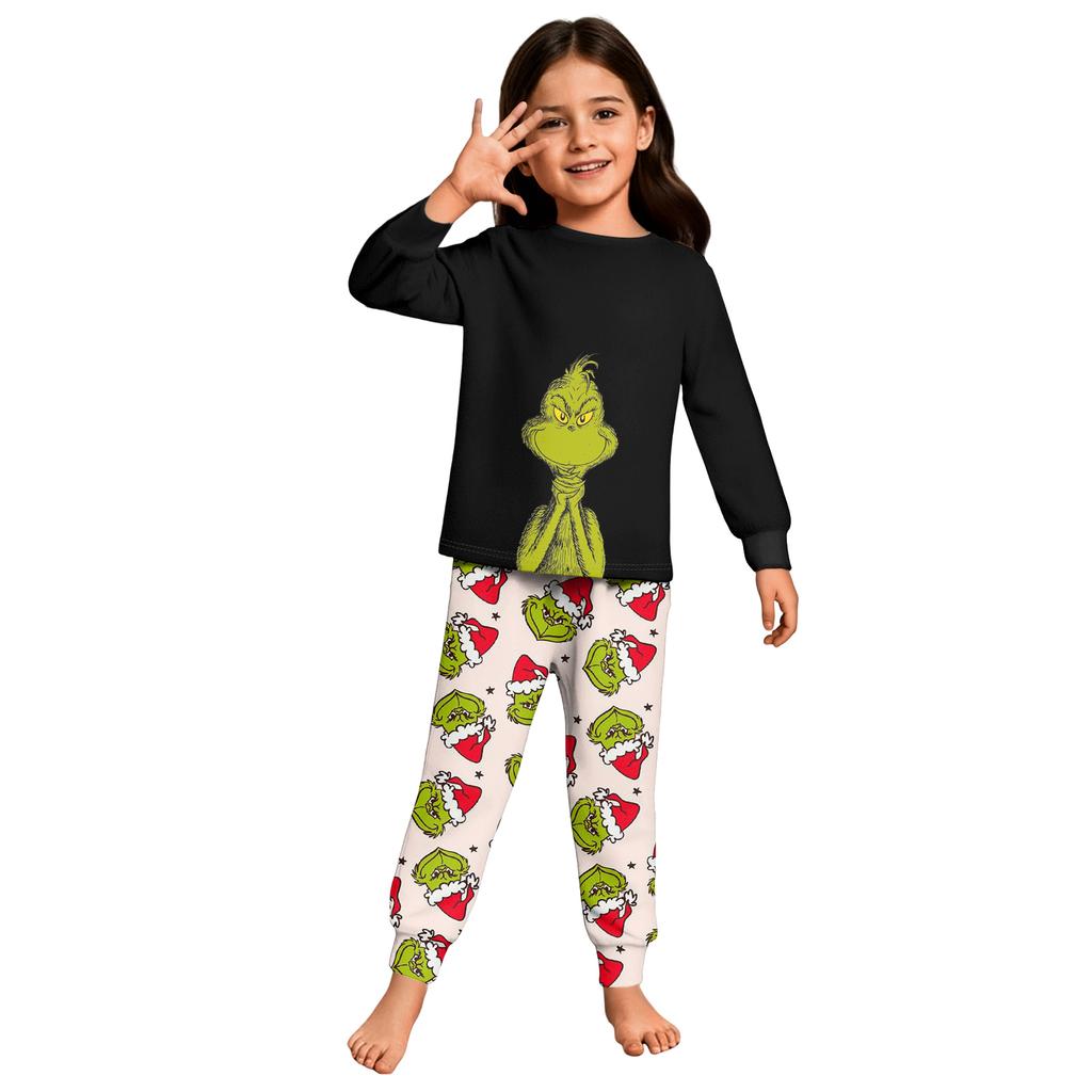 Children's  Boys And Girls Thin Two-piece  Long-sleeved Pants Two-piece