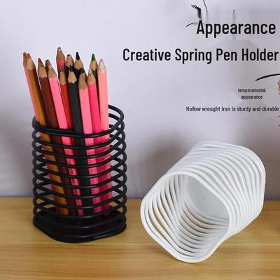 Spring Pen Holder Decompression Multifunctional Desktop Organizer for Students - Bouncing Pen Holder In Stock