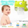 Electric Summer Bathtub Blower Foam Machine Musical Soap Bubble Machine for Kids Bubble Dinosaur Suction Cup Hanging Bath Toys