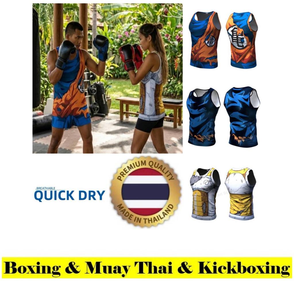 Goku VEGITA Saiyan Freeza Armor Top Tank Sleeveless Kickboxing Muay Thai MMA Sport 3D Print JAPAN CARTOON ANIMATION Training Unisex Round Neck