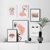 Pink Flower Paris Perfume Girl Lip Eyelash Wall Art Canvas Painting Nordic Posters And Prints Wall Picture For Grils' Room Decor