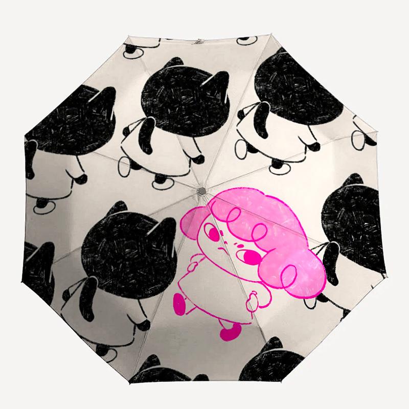 

1pc Cat Print Automatic Open/close, All-Season Portable Folding Umbrella for Friends, Travel, Everyday, Events yy250812137