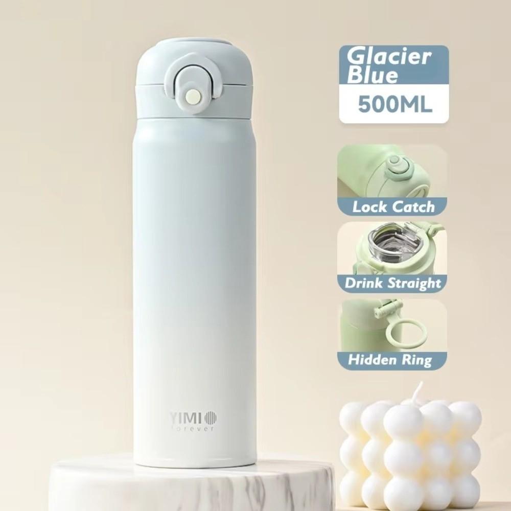 

Large Capacity Vacuum Tumbler 500ml Travel Coffee Cup Portable Insulation Water Bottle Glacier Blue