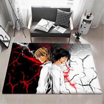 Hot Anime D Death N Note Floor Mat Eco Flannel Doormat Non Slip Odorless Indoor Floor Rug Soft Short Plush Home Mat
