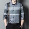 Fashion Striped Long-sleeved Shirt Men Spring and Autumn New Youth Business Casual Shirt Fashionable Men Handsome Shirt