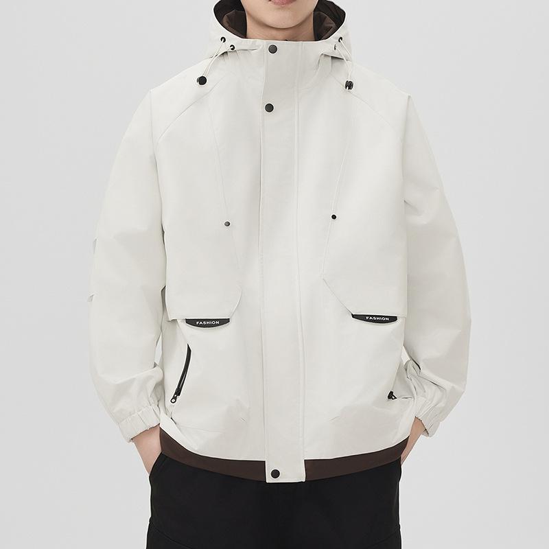 New Outdoor Jacket for Men and Women In Spring and Autumn, Versatile Youth Hooded Color-blocking Jacket Jacket