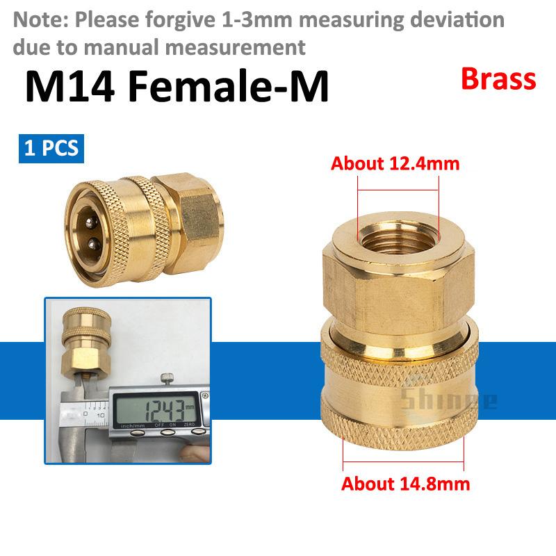M14 M18 M22 Quick Connector High Pressure Quick Coupling For Car Washer Water Gun Adapter Joints Garden Irrigation Accessories