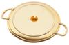Trifri Indian Traditional Serving Tawa  With Handle  Authentic Dinnerware Tableware Utensil Set Of 2 Brass