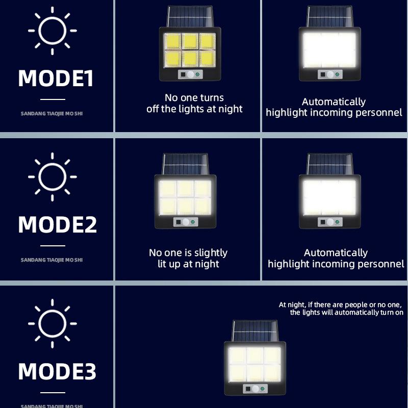LED Solar Split Wall Lamp Outdoor Waterproof Motion Sensor 3 Mode Solar Light For Garden Security Wall Light