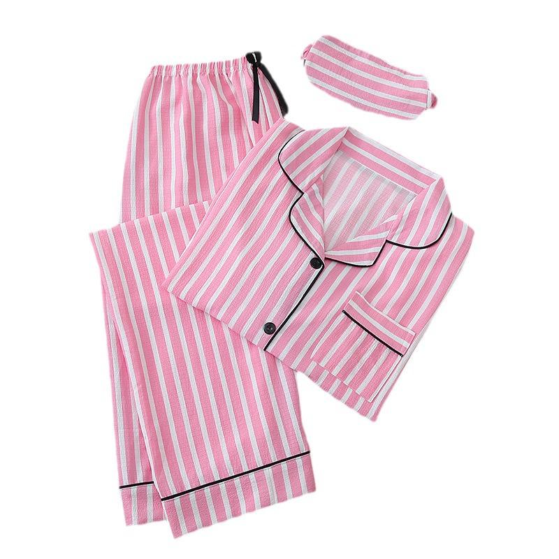 Parent-Child Matching Cotton Pajamas Set - Women's Tank Top & Shorts with Children's 7-Piece Homewear.