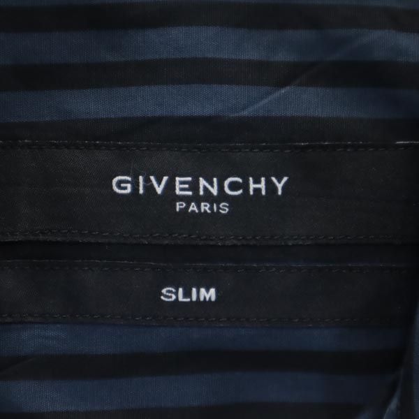 Givenchy Triibuline pikkade varrukatega särk 16 Roheline x Must Meeste Kasutatud