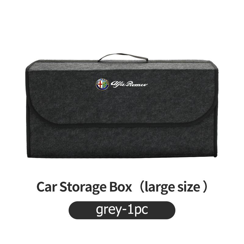 2026 Hot Alfa Romeo Felt Car Logo Trunk Organizer Bag Foldable Trip Storage Box Interior Accessories For Alfa Romeo Giulia 147 M