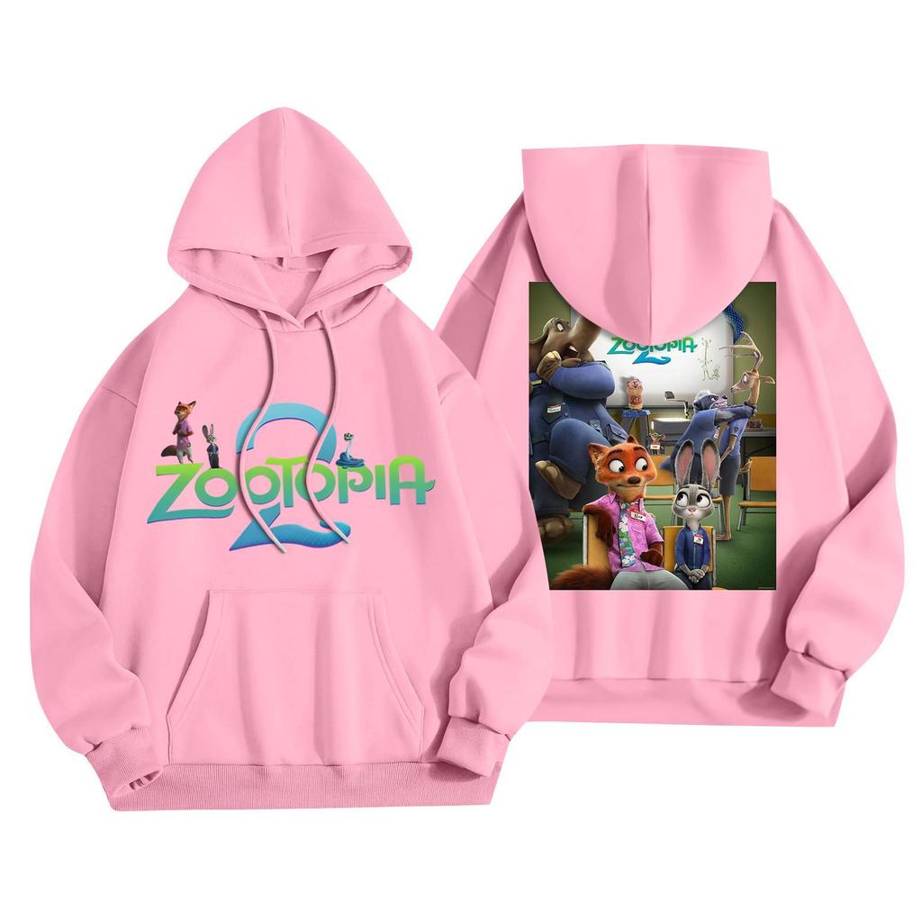 Children's Fashionable Casual Long-Sleeved Cartoon Print Hooded Sweatshirt