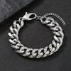 HNSP 316L Stainless Steel 13MM/15MM Cuban Link Chain Bracelet For Men Punk Street Hip Hop  Accessories
