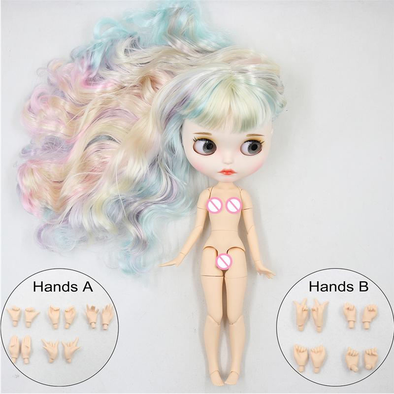 

ICY DBS Blyth кукла 1/6 bjd шарнирное тело темная кожа блестящее лицо синие волосы белая кожа матовое лицо разноцветные волосы 30 см игрушка аниме